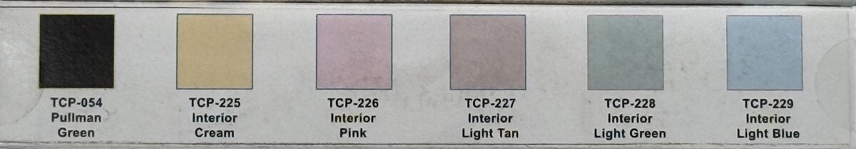 TCP12002 No.1 Passenger Car Solvent-Based Paint - Set of 6