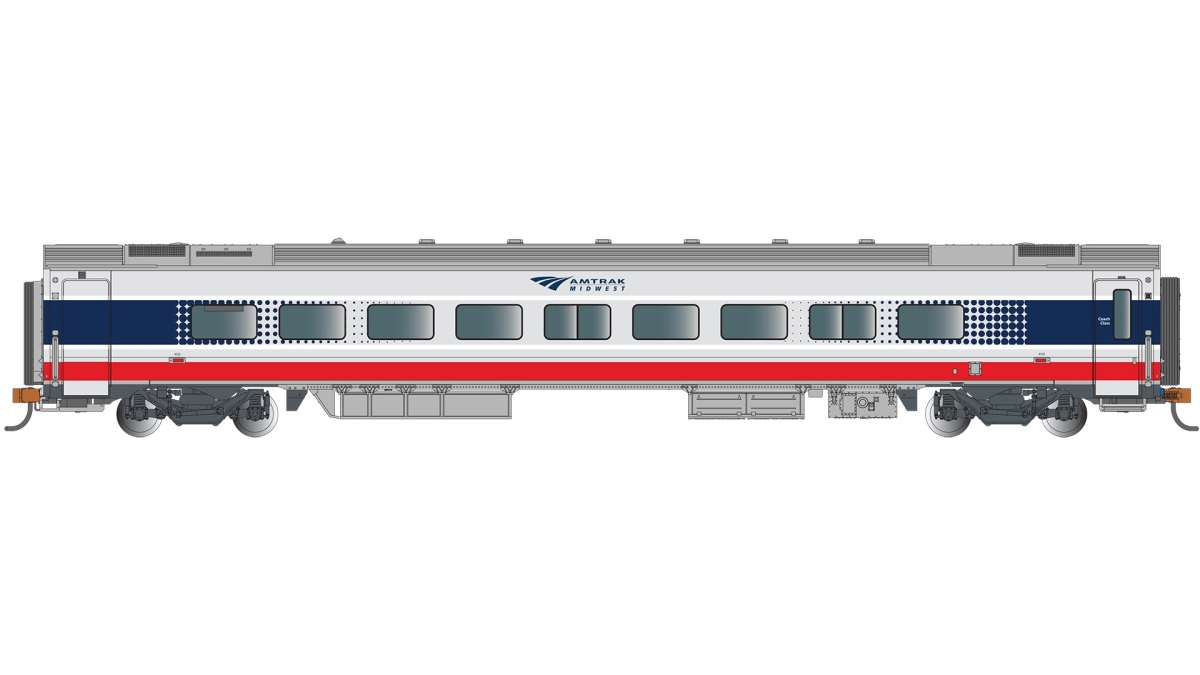 BAC74511 HO Scale Amtrak Midwest 4130 Siemens Venture Passenger Coach