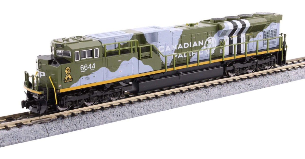 KAT1768540 N Scale EMD SD70ACu Canadian Pacific D-Day Military Model Train