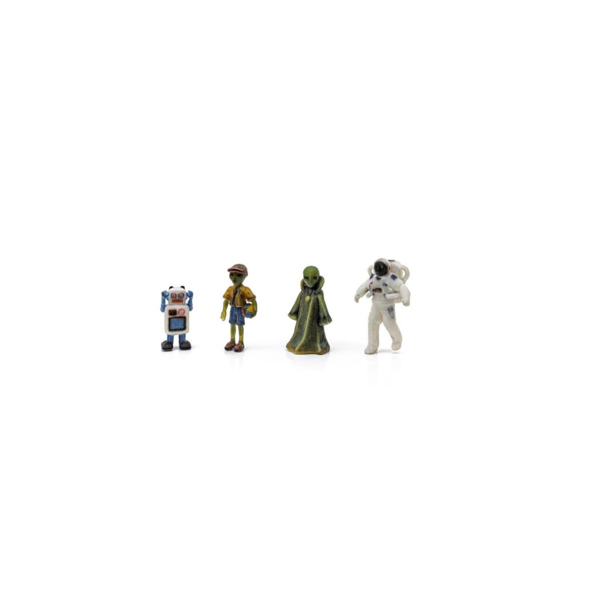 WOO2870 N Scale Sci-Fi Find Me Action Figure - Pack of 4