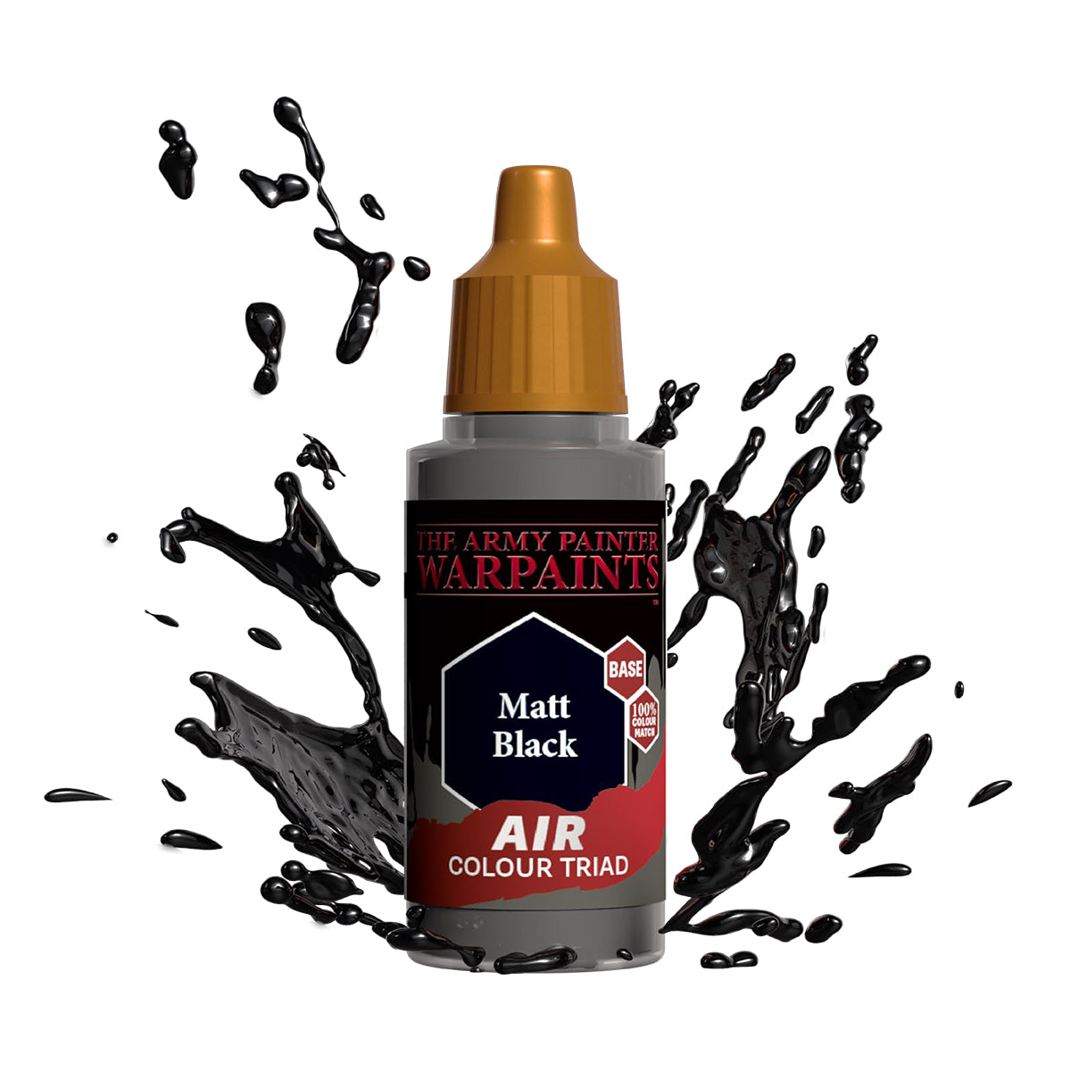 AMYAW1101P 18 ml Warpaints Air Acrylic Paint - Matt Black