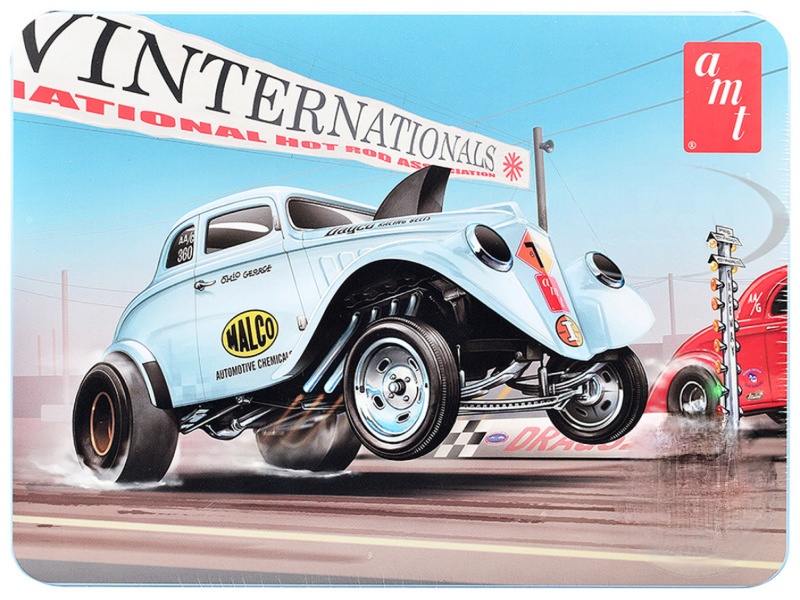 1513 1-25 Scale 1933 Willys Gasser Ohio George with Collectible Tin Pack Model Car