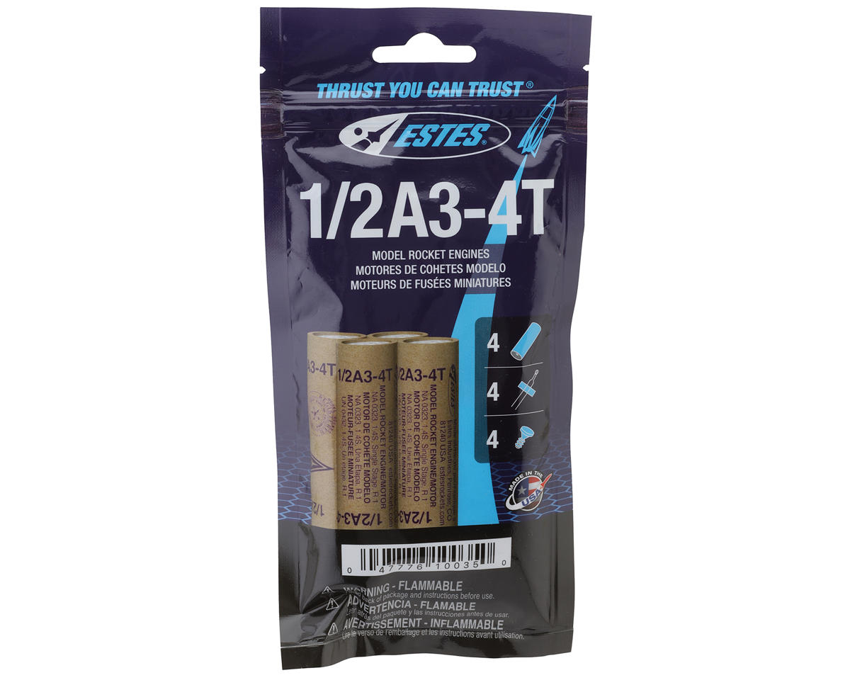 EST10035 1-2A3-4T 13 mm Bagged Mini Rocket Engines - Pack of 4