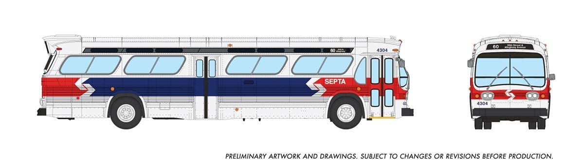 RAP753163 No.4304 Ho Scale SEPTA   Look Model Bus