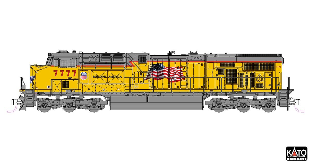 KAT1768967 No.7777 N Scale Union Pacific ES44AC Model Diesel Locomotive