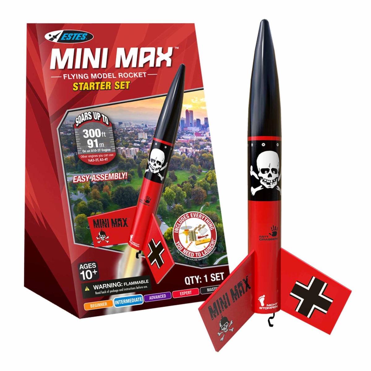 EST5337 Mini Der Red Max Rocket Starter Set