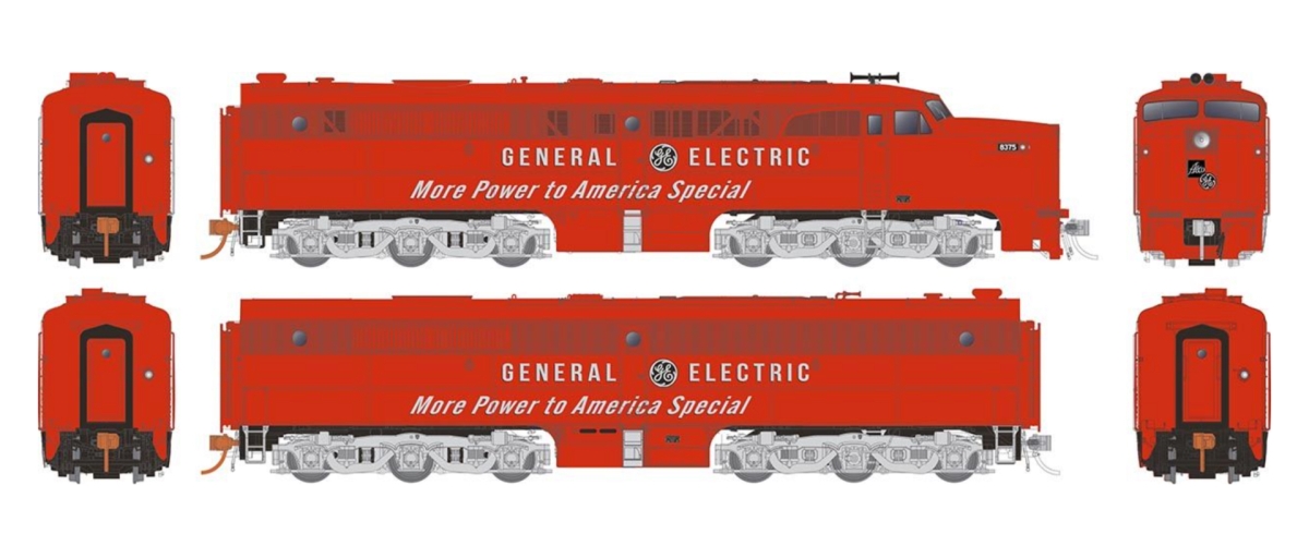 RAP23043 No.8375 Ho Scale ALCO Demo PA2-PB2 Diesel Locomotive Model Train Set
