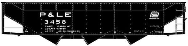 ACU81851 HO Scale 3-Bay Offset Triple Hopper P&LE Model Train