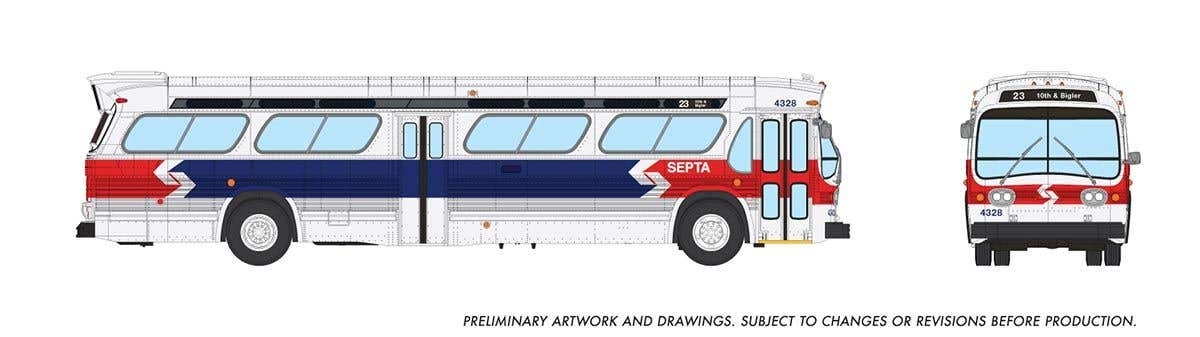 RAP753164 HO Scale Philadelphia SEPTA No.4328   Look Bus