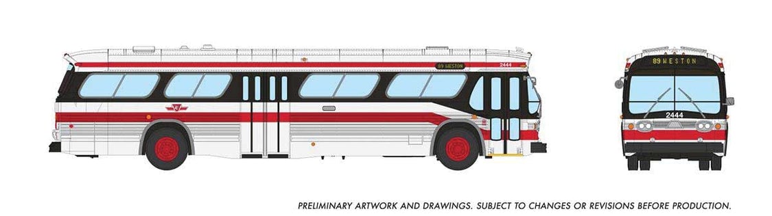 RAP751104 HO Scale Toronto Transit No.2444 Commission   Look Bus