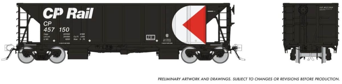 RAP158015A HO Scale CP Rail NSC Ballast Single No.2 Car Model Train