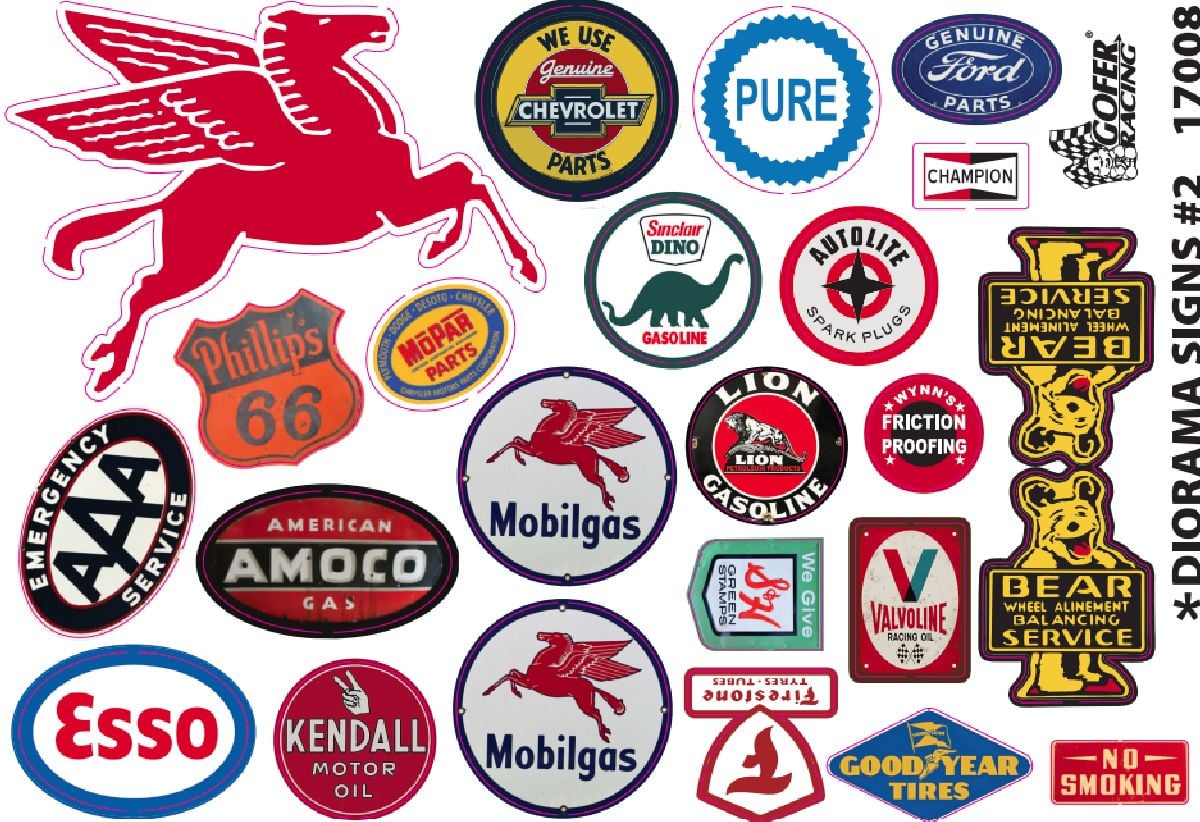 GOF17008 1-24-1-25 Scale Diorama Accessory Signs