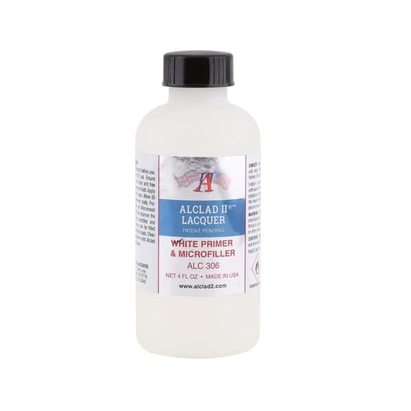 ALC306 Lacquers White Primer Lacquer Airbrush Paint - 4 oz
