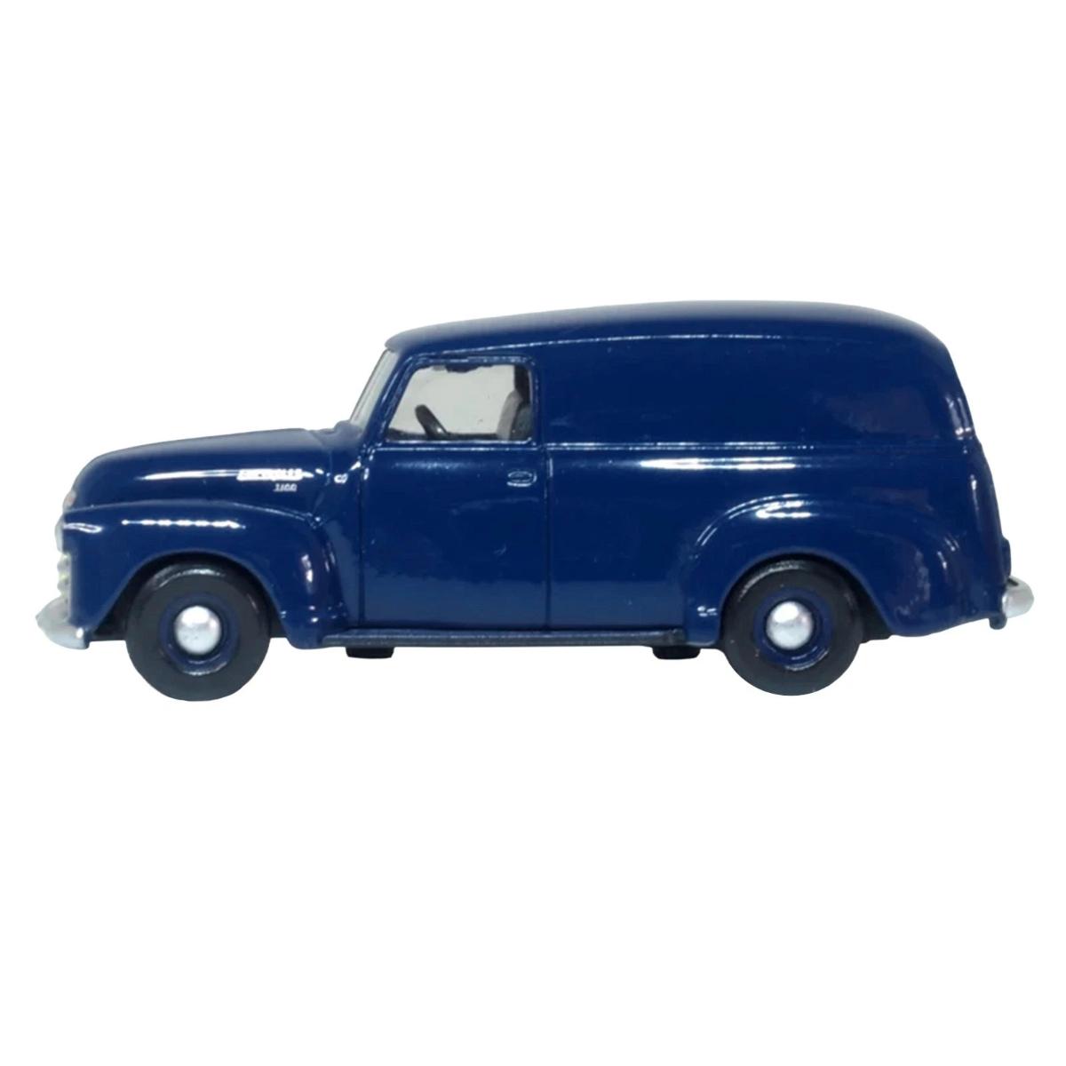 1950 Chevrolet Panel Van Mariner Blue 1/87 (HO) Scale Diecast Model Car by Oxford Diecast