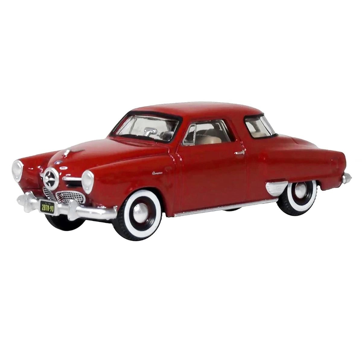 OXD87SC50003 1-87 HO Scale 1950 Studebaker Champion Starlight Comanche Diecast Model Car, Red