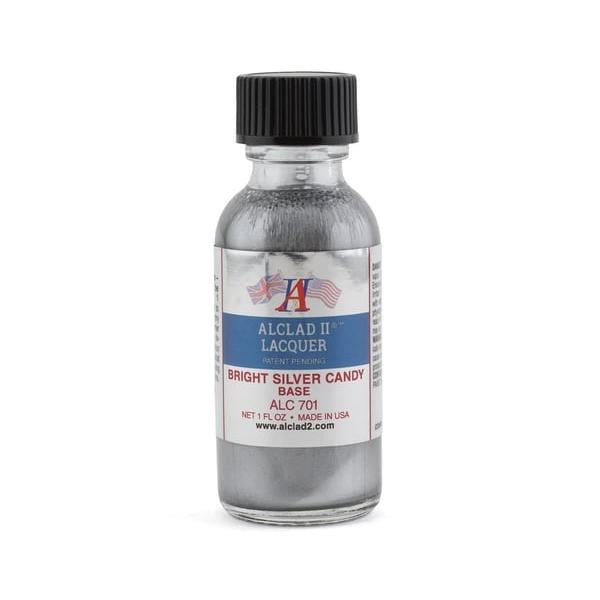 ALC701 Lacquers Bright Silver Candy Base Lacquer Airbrush Paint - 1 oz