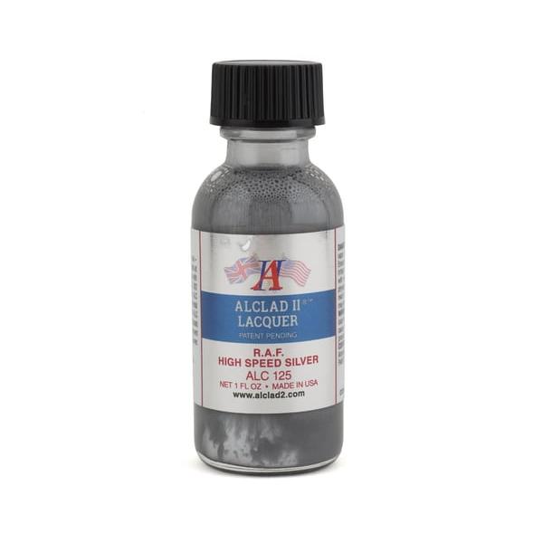 ALC125 Lacquers RAF High Speed Silver Lacquer Model Paint - 1 oz