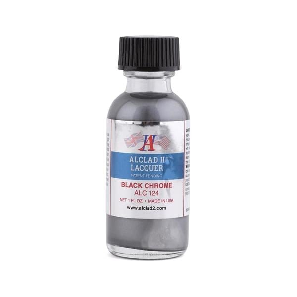 ALC124 Lacquers Black Chrome Lacquer Airbrush Paint - 1 oz