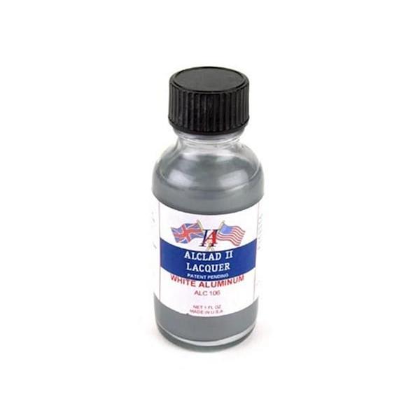 ALC106 Lacquers White Aluminum Lacquer Airbrush Paint - 1 oz