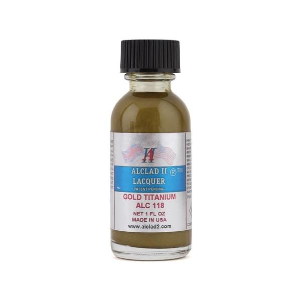 ALC118 Lacquers Gold Titanium Lacquer Airbrush Paint - 1 oz