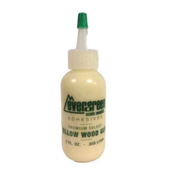 EVG825 2 oz 82 Yellow Wood Glue - Bottle for Modeling & Craft Applications