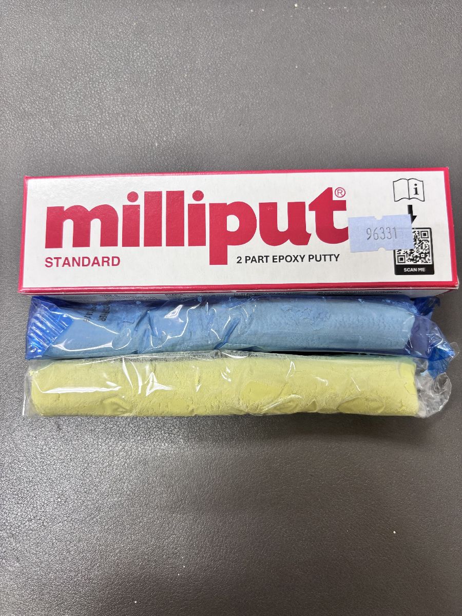 PLS96331SINGLE 4 oz Milliput Standard Yellow & Grey Epoxy Putty