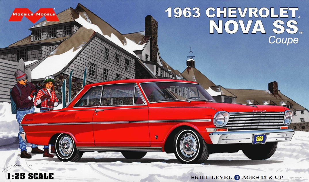 MOE2319 1-25 Scale 1963 Chevrolet Nova SS Coupe Hobby Model Car