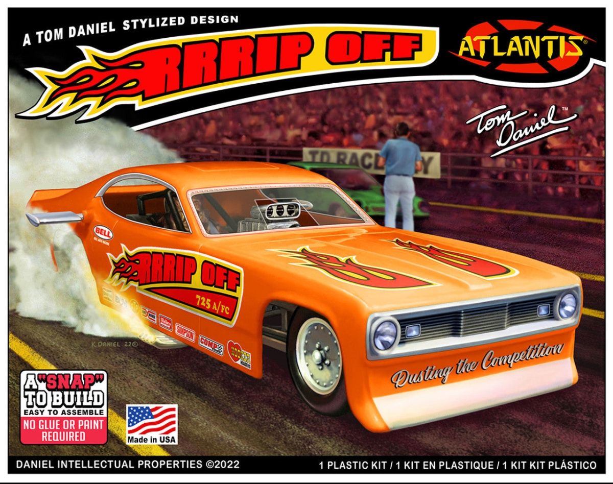 AANM8277 1-32 Scale Tom Daniel Rip Off Funny Car Snap Plastic Model Kit