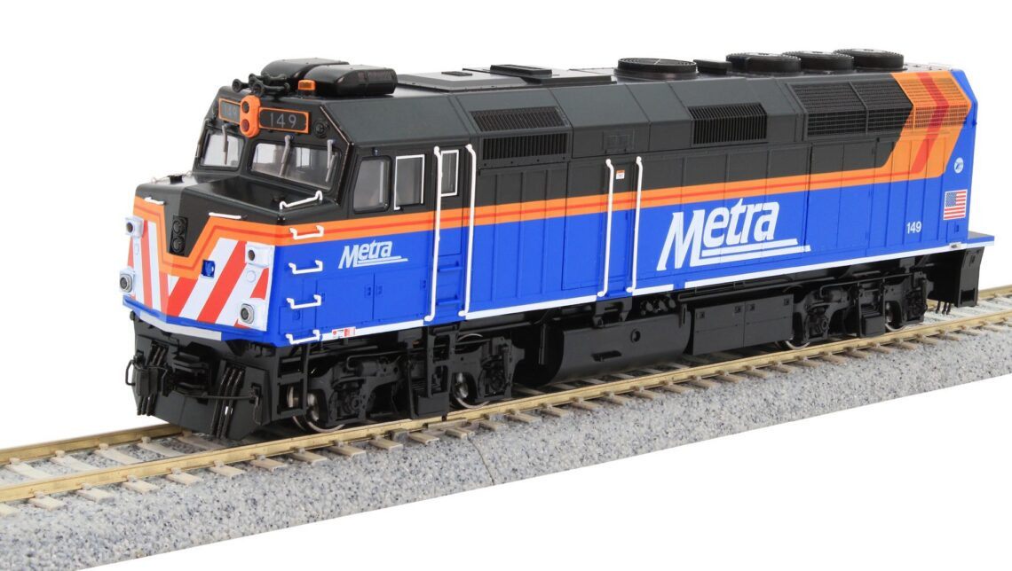 KAT376575S HO Scale EMD F40PH with Ditchlights Chicago Metra No.149 Model Train