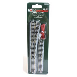 KAT20-221 N Scale No. 4 Electric Right Hand Turnout Remote