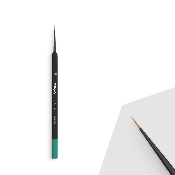 VLJB03030 Precision Round Synthetic Brush with Triangular Handle - Size No.3-0