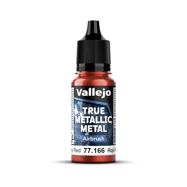 VLJ77166 18 ml True Metallic Metal Paint, Ruby Red Airbrush