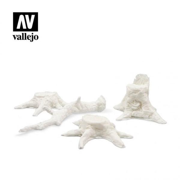 VLJSC305 1-35 Scale Resin Dry Maple Stumps with Roots