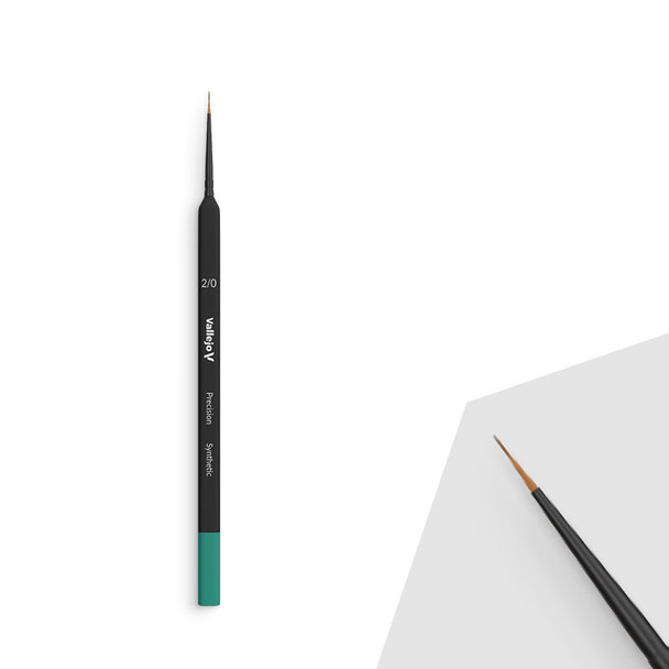 VLJB03020 Precision Round Synthetic Brush with Triangular Handle - Size No.2-0