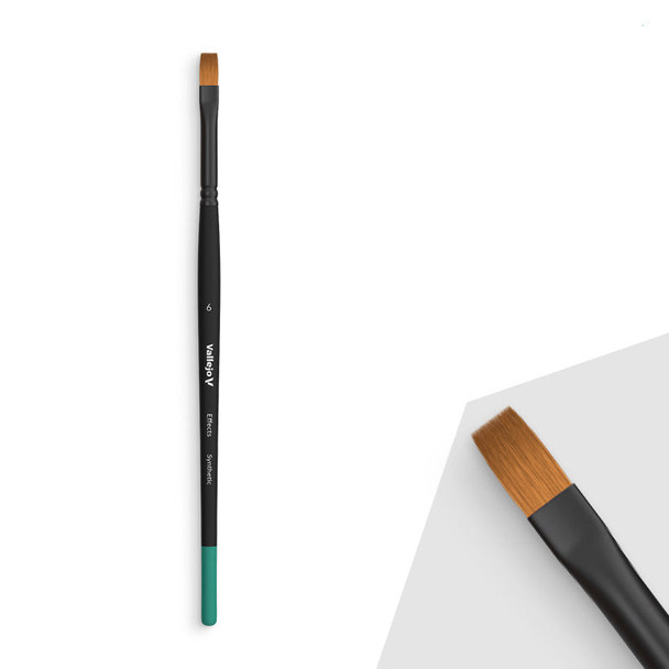 VLJB04006 Effects Flat Rectangular Synthetic Brush - Size No.6