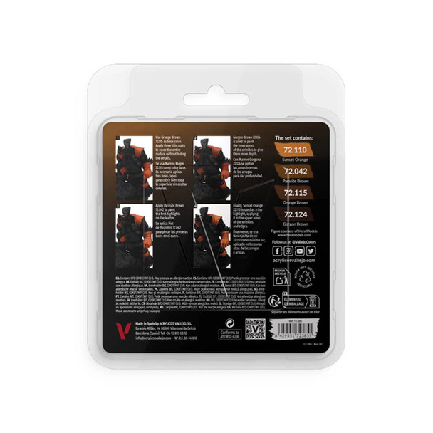 VLJ72385 18 ml Game Color Leather Paint Set - 4 Colors