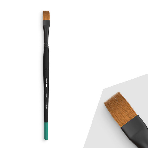 VLJB04010 Effects Flat Rectangular Synthetic Brush - Size No.10