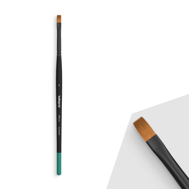VLJB04004 Effects Flat Rectangular Synthetic Brush - Size No.4