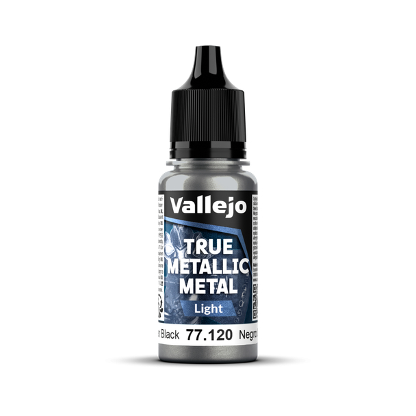 VLJ77120 18 ml True Metallic Metal Paint, Obsidian Black Light