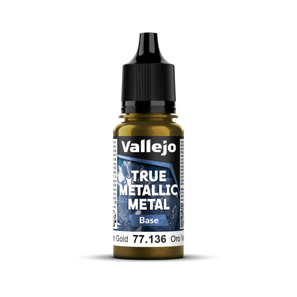 VLJ77136 18 ml True Metallic Metal Paint, Greenish Gold Base