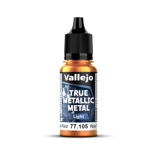 VLJ77105 18 ml True Metallic Metal Paint, Forged Red Light
