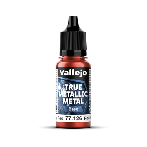 VLJ77126 18 ml True Metallic Metal Paint, Ruby Red Base