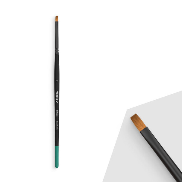 VLJB04002 Effects Flat Rectangular Synthetic Brush - Size No.2