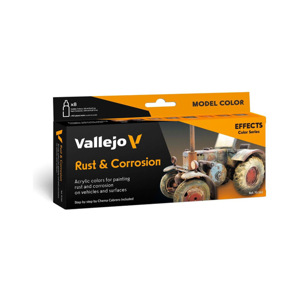 VLJ70262 18 ml Rust & Corrosion Model Color Paint Set - 8 Colors