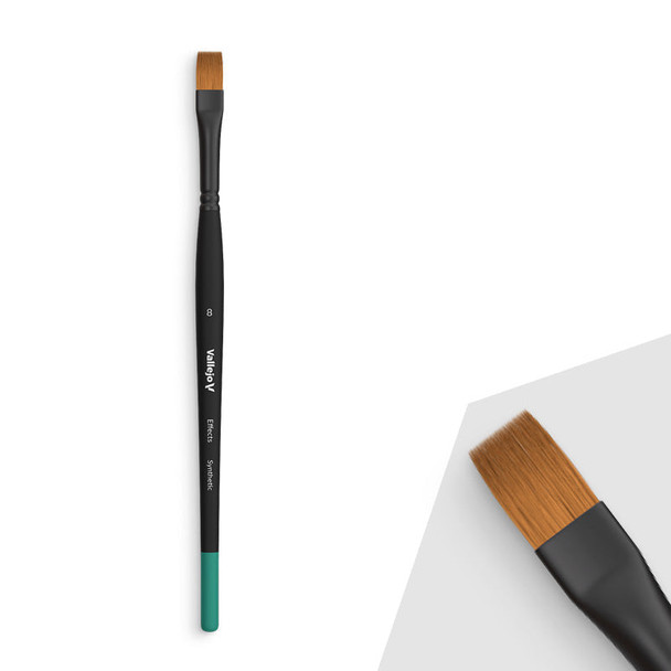 VLJB04008 Effects Flat Rectangular Synthetic Brush - Size No.8