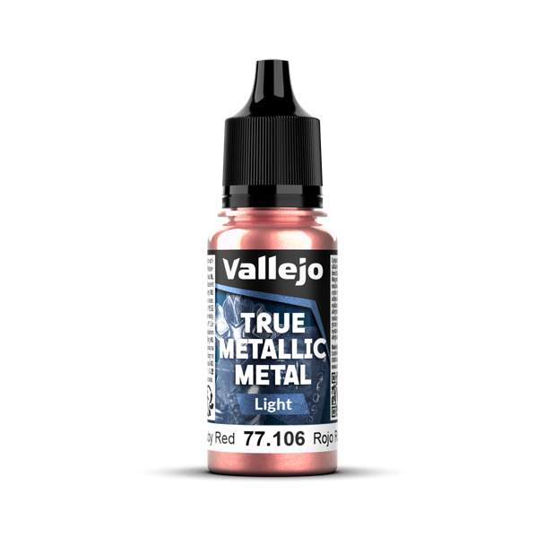 VLJ77106 18 ml True Metallic Metal Paint, Ruby Red Light