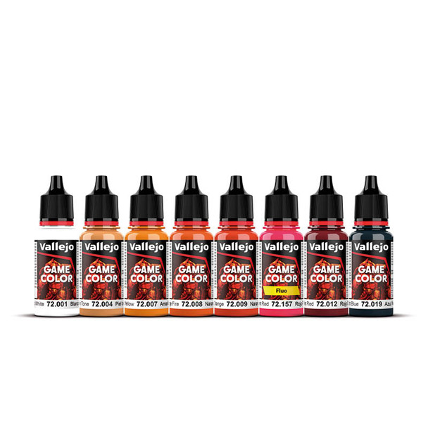 VLJ72196 18 ml Game Color Fire Dragons Paint Set - 8 Colors