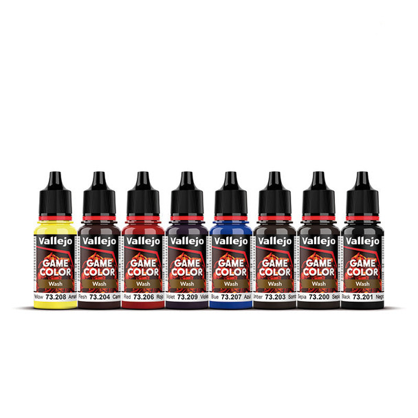 VLJ72190 18 ml Game Color Wash Paint Set - 8 Colors