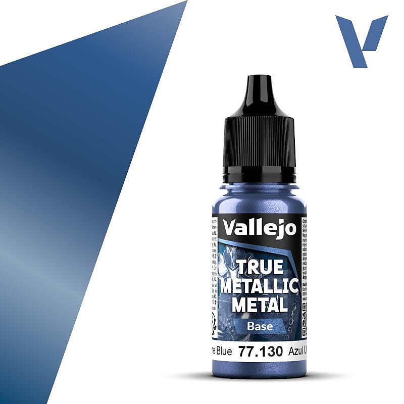 VLJ77130 18 ml True Metallic Metal Paint, Ultramarine Blue Base