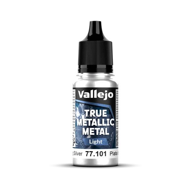 VLJ77101 18 ml True Metallic Metal Paint, Sterling Silver Light